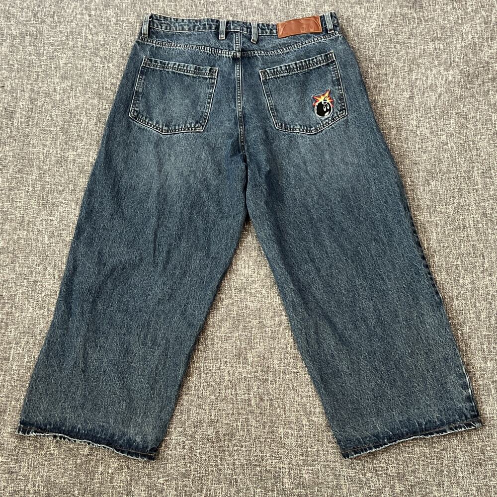 The Hundreds Adam Bomb Denim Jeans Baggy Fit Medium Wash Mens Size 30 See Pics